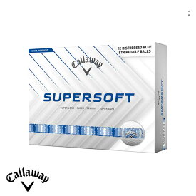 【土日祝も発送】【まとめ買い】キャロウェイ Callaway ゴルフボール SUPERSOFT DISTRESSED STRIPE 2ダース [24個入]2ピース構造 2026年モデル