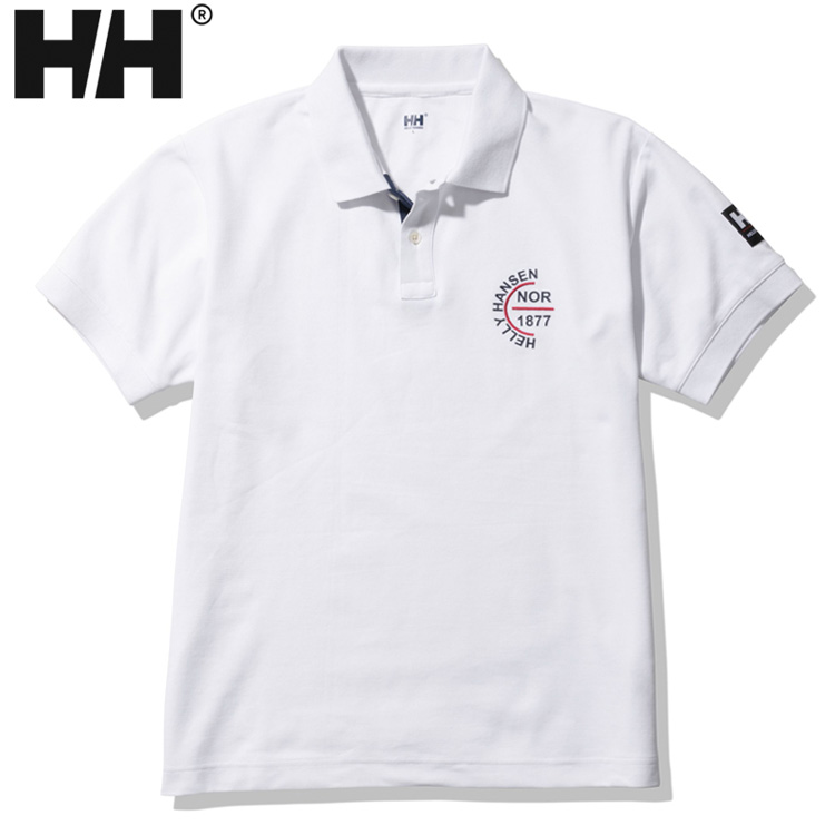 ヘリーハンセン ポロシャツ メンズ HELLY HANSEN ショートスリーブ セイルナンバーポロ S S Sail Number Polo カジュアル アウトドア キャンプ HH32319 W