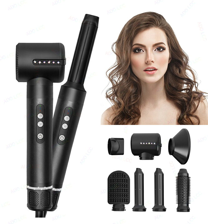 楽天市場】7in1 ヘアアイロン カールドライヤー ストレート アイロン 