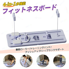 4in1多機能 フィットネスボード 腹筋マシン トレーニング 腹筋マシーン ダイエット器具 筋トレ 体幹強化トレーニング 滑り止め 静音性 折りたたみと収納 ホームフィットネス機器 トレーニングマシン 自宅 トレーニング器具 腹筋ローラー 家庭用 初心者 男性 女性 収納便利