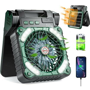 P5倍+最大2,000円OFFクーポン配布 ソーラー 扇風機 持ち運び 屋外 多機能 防災グッズ 懐中電灯 4段階風量 非常用扇風機 携帯扇風機 USB充電 扇風機 卓上 小型扇風機 ソーラーファン 大容量 アウ