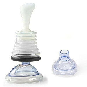 窒息救助装置ホームキット 子供と大人用のポータブル気道吸引救助装置 応急処置 トラベルキット 2つの異なるサイズのマスクを備えた単一の窒息緊急装置 短い吸引時間 援助装置 強力吸引