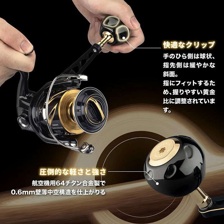 楽天市場】【送料無料】ゴメクサス T45-B リール ハンドル ノブ ストラ  