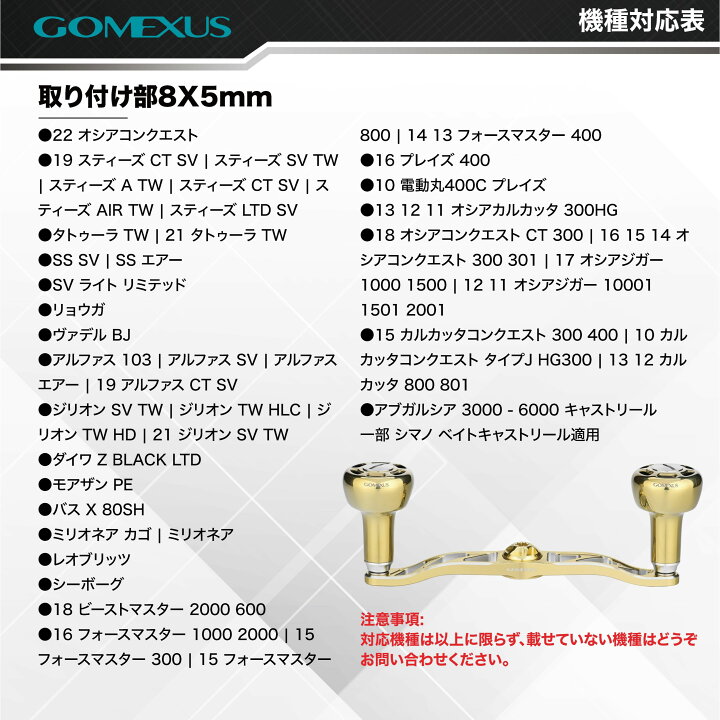 楽天市場】ゴメクサス CH-T30 リールハンドル オシアコンクエスト に 