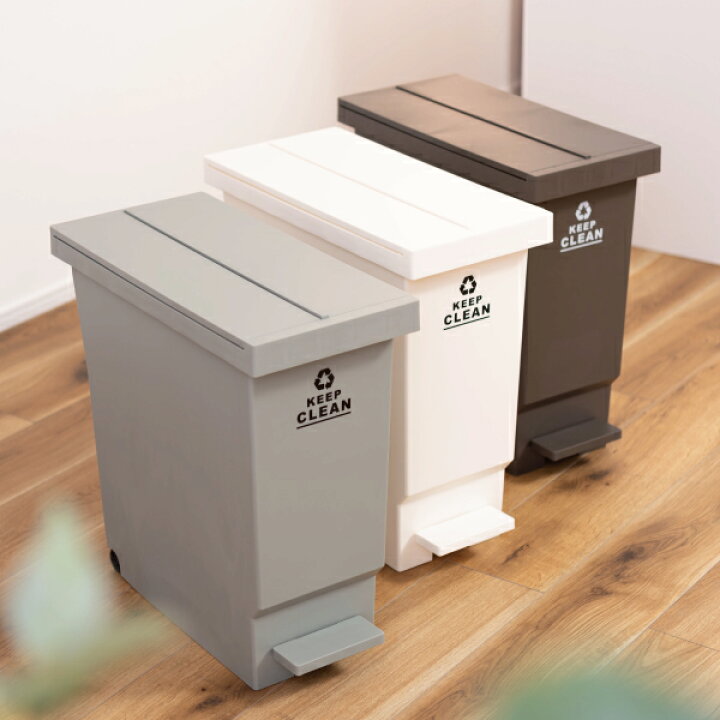 ゴミ箱 | SOLOW ペダルオープンツイン 45L ふた付き - 心ときめく生活雑貨『mecuーメクー』 ゴミ箱 ふた付き ペダルオープン スリム キャスター付き ダストボックス 両開き 抗菌 ホワイト カップボード 45L [並行輸入品