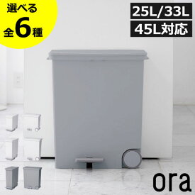 【全6種】【特典付き】ゴミ箱 45リットル可 分別 缶 ビン ペットボトル 45L可 like-it ライクイット 大容量 スリム 25 33 おしゃれ ふた付き 薄型 キッチン タテ型 ヨコ型 大きい 袋が見えない ペダル式 ダストボックス ワイド リビング( オルア ora 分別ペダルペール )