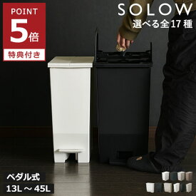 【特典付き】【全17種】 蓋付きゴミ箱 45リットル 30リットル 30L 45L スリム ツイン ワイド おしゃれ 分別ごみ箱 キッチン ダストボックス 約幅15cm 約幅20cm ふた付き リビング 蓋が見えない 大容量 両開き キャスター付き 生ゴミ 密閉 ( SOLOW ソロウ ペダルオープン )