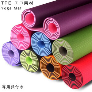 ���K�}�b�g 6mm �g���[�j���O�}�b�g �P�[�X�t�� �z�b�g���K yoga ����~�� ���\�}�b�g �X�g���b�` TPE 183cm*61cm 7�F