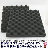 スピーカー プロファイル 2枚セット デッドニング スピーカー背面 吸音材 プロファイル加工 ウレタン 20m…