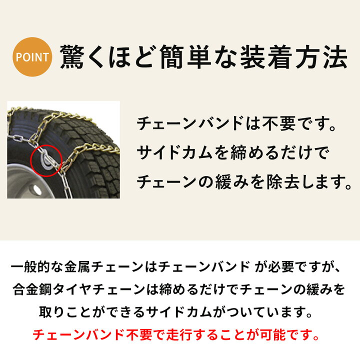 楽天市場】北海道製鎖 合金鋼製小型トラック用タイヤチェーン 56192BC 