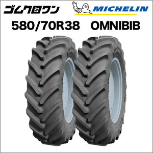 ミシュラン　トラクタータイヤ　580/70R38　TL　OMNIBIB(オムニビブ)　2本セット　※要在庫確認　ゴムクロワン