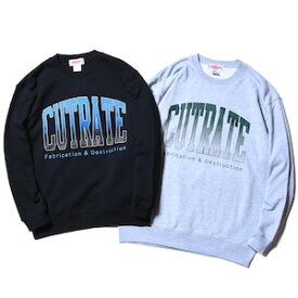 CUT-RATE(カットレイト)CUTRATE GRADATION LOGO CREW NECK SWEAT