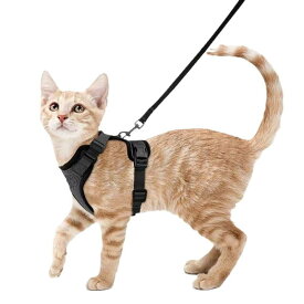猫用品 猫用ハーネス 猫用リード 伸縮式 胴輪 ベスト 天藍色 ポリエステル 調節可能 脱げにくい 散歩 お出かけ