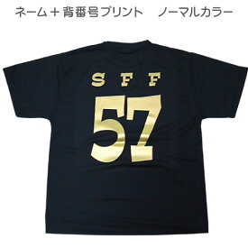 【Tシャツ印刷】ネーム+背番号プレスプリント