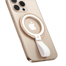 【2026最新型・MagStand Pro】 Andobil スマホリング Magsafe マグセーフ リング 【横縦両立機能特化& 超强磁力】 バンカーリング 両面 マグネット スマホ リング 360度回転 角度調整可 簡単着脱 マグネットリング 薄型 高級合金素材 携帯リング 磁石　ホワイト