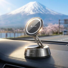 【2026最高傑作&全車種適応】 Andobil スマホホルダー 車 マグネット 車載スマホホルダー 【特製真空吸盤・吸着力70KG】 Magsafe スマホスタンド 車 「28個N56磁石・磁力7KG」 車載ホルダー チタン鋼 耐久性 取付簡単 カー用品 片手操作 携帯ホルダー 360度調整