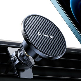 【2026強化版 史上最強磁力】Andobil スマホホルダー 車 エアコン Magsafe 噛み込み式クリップ 95%以上の吹き出し口対応 取付簡単 耐荷重20KG スマホスタンド 車 マグネット 28枚N56磁石 磁力8KG 車載スマホホルダー マグセーフ 車載ホルダー エアコン カー用品