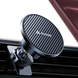 【2026強化版＆史上最強磁力】Andobil スマホホルダー 車 エアコン Magsafe 噛み込み式クリップ 95%以上の吹き出し口対応 取付簡単 耐荷重20KG スマホスタンド 車 マグネット 28枚N56磁石 磁力8KG 車載スマホホルダー マグセーフ 車載ホルダー エアコン カー用品