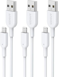yzy0.9m zCg × 3{zAnker PowerLine II CgjOP[u 3{Zbg MFiF ϋv iPhone 13 / 13 mini / 13 Pro / 13 Pro Max / 12 / iPad eΉ