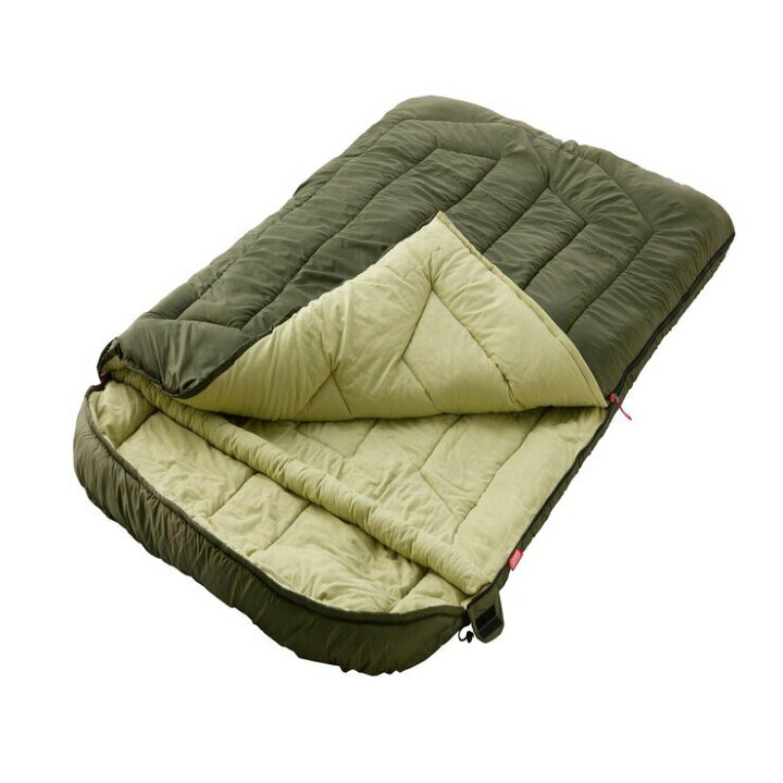 楽天市場】Coleman ハドソンダブル 2人用寝袋 緑 カーキ Wダブルサイズ 