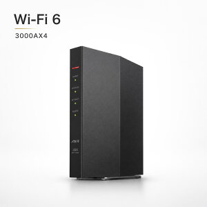 �yWi-Fi6�Ή��zBUFFALO �o�b�t�@���[ AirStation WSR-3000AX4P/DBK ����LAN���[�^�[ AX3000 IPv6�Ή� 2401+573Mbps WPA3�Ή� WiFi���[�^�[ �����ʐM