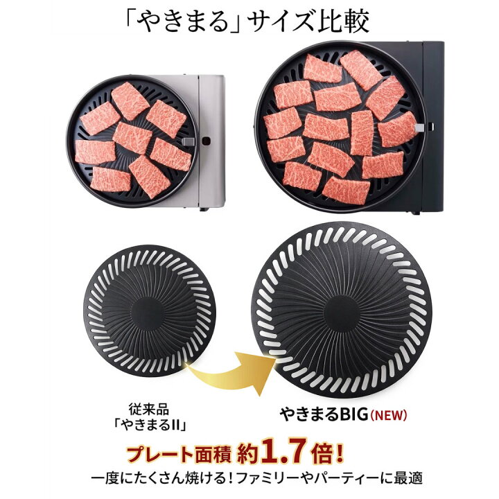 楽天市場】イワタニ カセットガス スモークレスグリル やきまるビッグ 