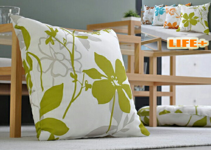 楽天市場 おしゃれ 背当て クッション 2個セット Pas Pie リビング ソファークッション おしゃれ 爽やか 可愛い クッション カワイイ 花柄 ルームクッション グリーン オレンジ ブルー ブラウン さわやか 北欧 正方形 オシャレ お洒落 かわいい クッション 四角 青色