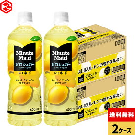 コカ・コーラ ミニッツメイド ゼロシュガーレモネード 600ml ペットボトル 24本入×2ケース【送料無料】