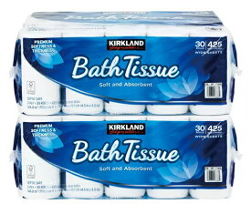 New2個セットトイレットペーパー《即納品!最短翌日!》【日本製】30ロール×2個！！【送料無料】【KIRK　LAND　カークランド】　30ロール×2袋 合計60ロール　2枚重ね【個別包装】　BATH　TISSUE コストコ 日本製紙 クレシア　ヤマト