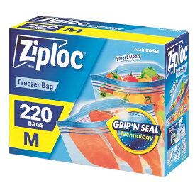 【Ziploc】220枚ジップロック ダブルジッパー フリーザー用バッグ Mサイズ 【コストコ通販】★送料無料