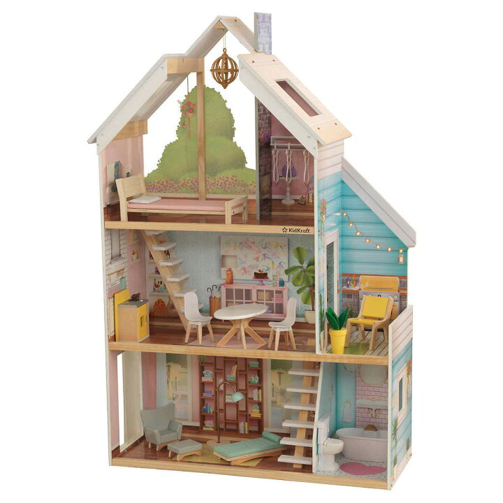 楽天市場】【送料無料】キッドクラフ DOLL HOUSE 家具付KIDKRAFT ト  