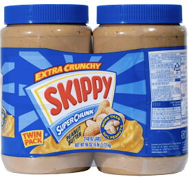 スキッピー1.36kg× 2本セット【大容量2.72kg】 　スキッピー ピーナッツバター (粒入り) SKIPPY CRUNCHY スーパーチャンク ピーナツ 粒入り クランチ ツインパック チャンキー　 チャンキー クランキー 【SKIPPY PEANUT BUTTER 【コストコ通販】＃8