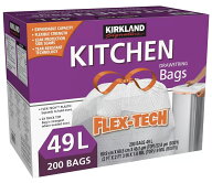 ひも付きごみ袋 大容量200枚！★【送料無料】KIRKLAND カークランドキッチンバッグ ひも付きごみ袋 紐付…