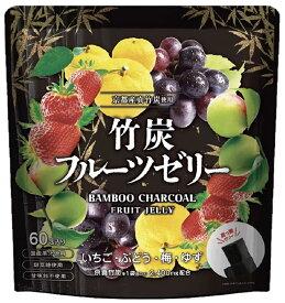 【ネコポス配送】竹炭 チャコールクレンズ フルーツゼリー詰め合わせ 10gx20包(4種x5包) 若翔 訳あり 1000円ポッキリ メール便 コストコ 通販 送料無料長屋