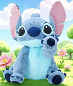 �y����u�����P�b�g�t���I�z�y���������z�X�e�B�b�`�ʂ������ �S��100cm ���� ���� �f�B�Y�j�[ Disney STITCH �������X�e�B�b�` �傫�� �r�b�O�T�C�Y ���킢�� �a���� �N���X�}�X �v���[���g �R