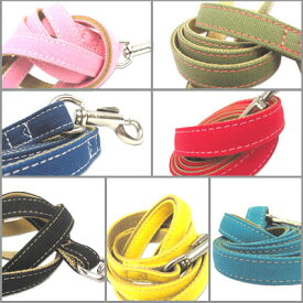 【首輪処】 犬用 リード おしゃれかわいい 丈夫な生地の定番のハンプの生地がお散歩中も目をひく 帆布生地を使用 　リード ハンプ