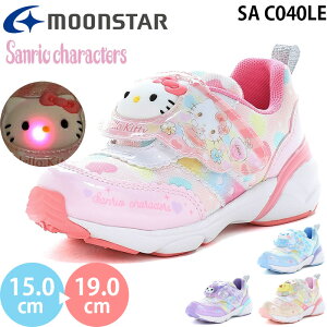 ���[���X�^�[ �T�����I SA C040LE moonstar Sanrio LED ����C �L�b�Y �W���j�A �V���[�Y �X�j�[�J�[ �L�����N�^�[ ���̎q �q���C �^���C �}�W�b�N�e�[�v �x���N�� �n���[�L�e�B����� �V�i�����[�� 