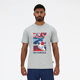 ニューバランス new balance MT41594 AG(アスレチックグレー) NB Sport メンズ Triathlon ショートスリーブTシャツ 半袖Tシャツ 男性 紳士 ロゴ アパレル 2024春夏