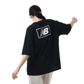 ニューバランス new balance NB Essentials WT33525 レディース グラフィックオーバーサイズショートスリーブTシャツ 半袖Tシャツ 女性 婦人 BK ブラック DMY ディセンバースカイ ボックスロゴ アパレル 2023秋冬