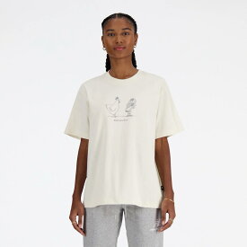 ニューバランス new balance WT41587 LIN(リネン) NB Sport レディース Chicken Or Shoe リラックス ショートスリーブTシャツ 半袖Tシャツ 女性 婦人 ロゴ アパレル NB 2024春夏