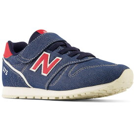 ニューバランス new balance YV373 XM2(ネイビー) デニム素材 キッズ シューズ ジュニア スニーカー 女の子 男の子 子供靴 運動靴 マジックテープ ベルクロ 横幅M NB 2023春夏