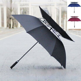 風が抜ける傘　大きい雨傘 直径135cm2重構造 紳士傘 風に強い 　強風に耐える傘　強風対応構造の傘 男性用 メンズ 雨傘 75cm x8本骨 送料無料