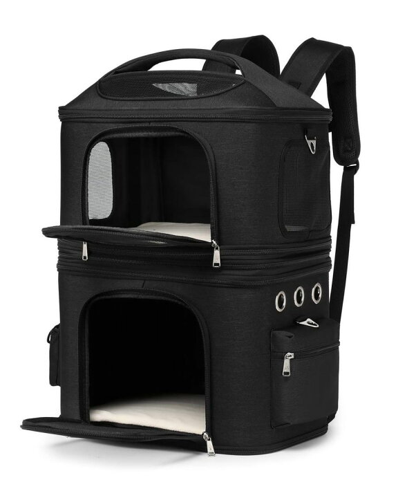 楽天市場】猫 2匹 リュック 分離可 キャリー 2層 ペット キャリー 