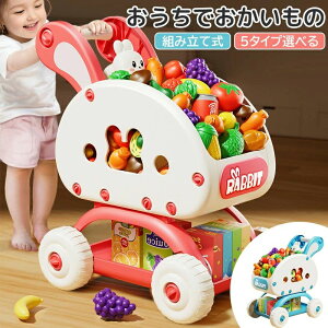 【5タイプ選べる】子供 ショッピングカート 玩具 お店屋さんごっこ スーパーマーケット コンビニ ままごとセット ままごと フルーツ野菜セット バーベキューセット ごっこ遊び 知育玩具 折