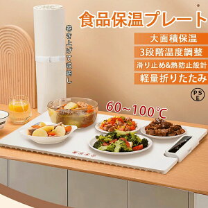 食品保温プレート シリコン製 電気保温トレイ ホットプレート 最後まで温かいまま美味しく 食品用電気保温トレイ 折りたたみ式 多機能食品断熱ボード フードウォーマー 10秒急速加熱 60℃/8