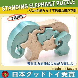 【SALEクーポンあり】【送料無料】●象のスタンディングパズル 木のおもちゃ パズル 型はめ 積み木 知育玩具 3ヶ月 6ヶ月 0歳 1歳 プレゼント おしゃれ ランキング 2歳 3歳 4歳 5歳 6歳 7歳 〜出産祝い 誕生日ギフト 動物パズル 男の子 女の子 木製 空間認識力