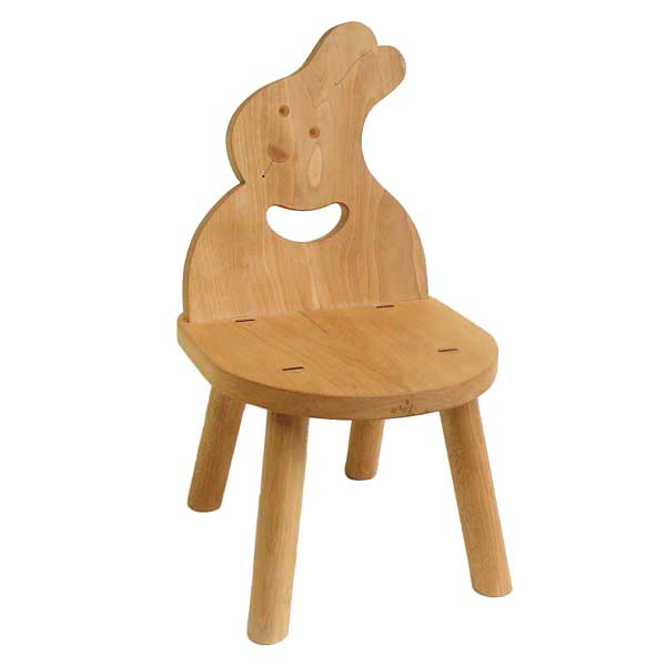 【注文製作】こども家具かわいい木の椅子 家具職人手作り 木育 安全塗料 日本製 無垢のブナ材 300年保ちます。世代を超えて伝えられます。赤ちゃん おもちゃ インテリアにもgood♪ 【送料無料】●うさぎ椅子 (子供家具 木のおもちゃ 知育玩具 日本製) 6ヶ月 1歳 プレゼント ランキング 2歳 3歳 4歳 5歳 6歳 7歳 誕生日ギフト 誕生祝い 出産祝いにお薦め♪赤ちゃん おもちゃ 男の子＆女の子 注文製作 いす イス