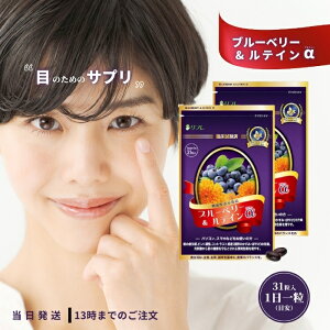 ブルーベリー&ルテイン α31粒 2個セット 機能性表示食品 紫外線 ぼやけ かすみ アイケア プレゼント