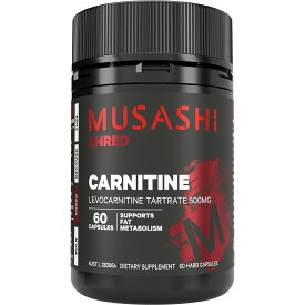 MUSASHI ムサシ カルニチン 60カプセル 高純度 L-カルニチン アミノ酸 燃焼サポート 運動前 トレーニング プレワークアウト エナジー ボディメイク ダイエット リカバリー サプリ 限界に挑むアスリートへ ニュージーランド産 [海外通販]