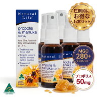 プロポリス スプレー 30ml 【圧倒的にお得な5本セット】 ナチュラルライフ プロポリススプレー マヌカハ…